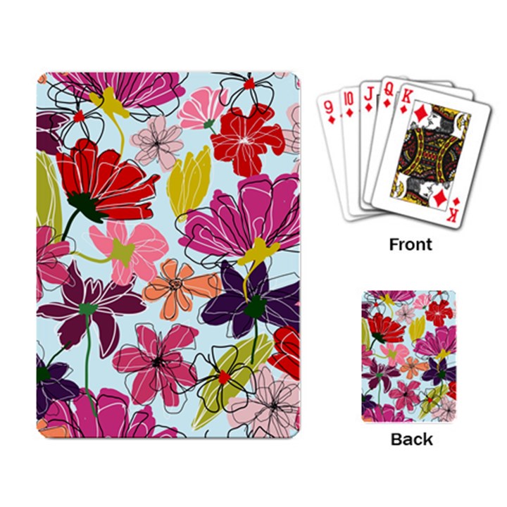 Flower pattern Playing Cards Single Design (Rectangle)