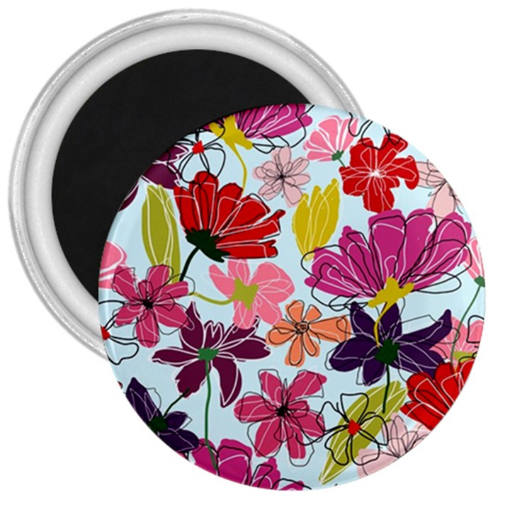 Flower pattern 3  Magnets