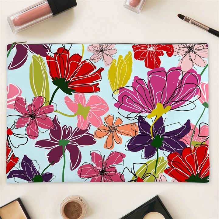 Flower pattern Cosmetic Bag (XXL)