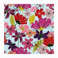 Flower Pattern Medium Glasses Cloth by Galinka