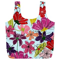 Flower Pattern Full Print Recycle Bag (xl) by Galinka