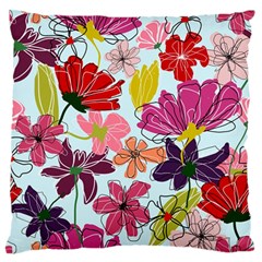 Flower Pattern Standard Flano Cushion Case (one Side) by Galinka