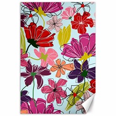 Flower Pattern Canvas 24  X 36  by Galinka