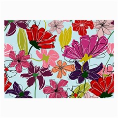 Flower Pattern Large Glasses Cloth (2 Sides)