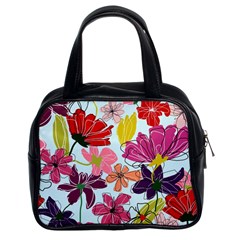 Flower Pattern Classic Handbag (two Sides) by Galinka