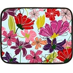 Flower pattern Fleece Blanket (Mini) 35 x27  Blanket