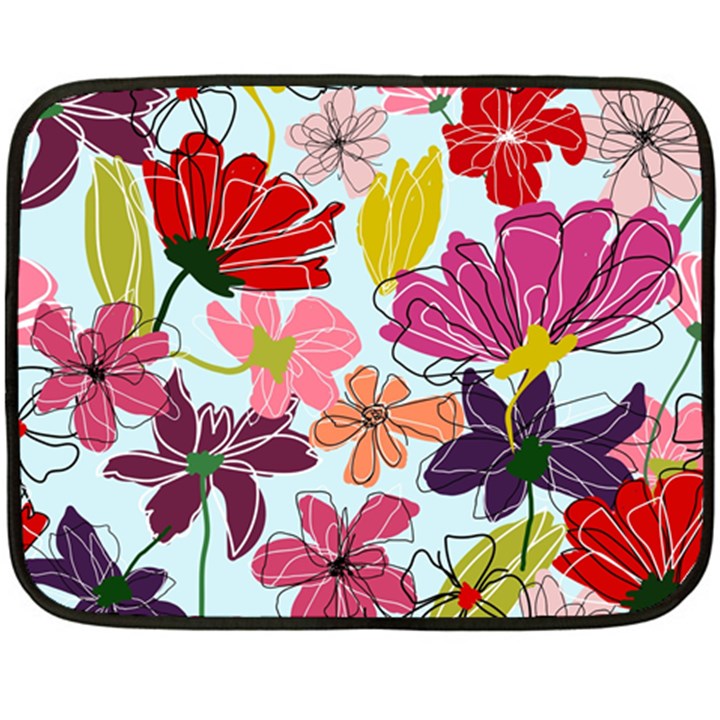 Flower pattern Fleece Blanket (Mini)