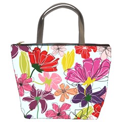 Flower Pattern Bucket Bag