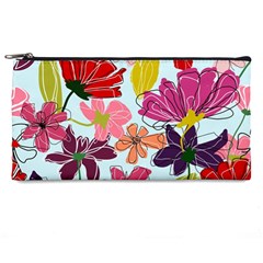 Flower Pattern Pencil Case by Galinka