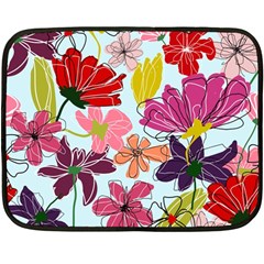 Flower Pattern Fleece Blanket (mini) by Galinka