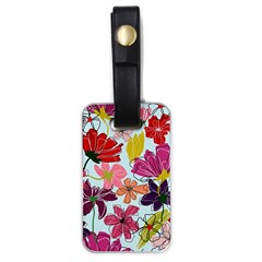 Flower Pattern Luggage Tag (one Side) by Galinka