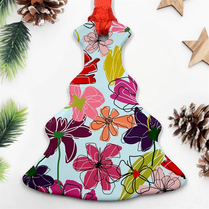 Flower pattern Ornament (Christmas Tree) 