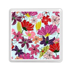 Flower Pattern Memory Card Reader (square) by Galinka