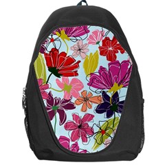 Flower Pattern Backpack Bag by Galinka