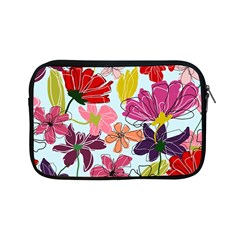 Flower Pattern Apple Ipad Mini Zipper Cases by Galinka