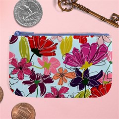 Flower Pattern Large Coin Purse by Galinka