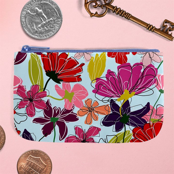 Flower pattern Large Coin Purse