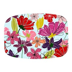 Flower Pattern Mini Square Pill Box by Galinka