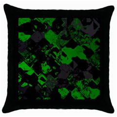 Cyber Camo Throw Pillow Case (black) by MRNStudios