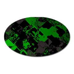 Cyber Camo Oval Magnet by MRNStudios