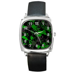 Cyber Camo Square Metal Watch by MRNStudios