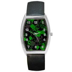 Cyber Camo Barrel Style Metal Watch by MRNStudios