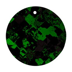 Cyber Camo Round Ornament (two Sides) by MRNStudios