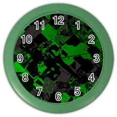 Cyber Camo Color Wall Clock by MRNStudios