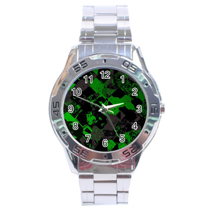 Cyber Camo Stainless Steel Analogue Watch