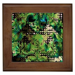 Peacocks And Pyramids Framed Tile by MRNStudios