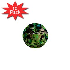 Peacocks And Pyramids 1  Mini Buttons (10 Pack)  by MRNStudios