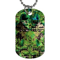 Peacocks And Pyramids Dog Tag (one Side) by MRNStudios