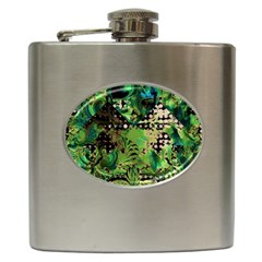 Peacocks And Pyramids Hip Flask (6 Oz) by MRNStudios