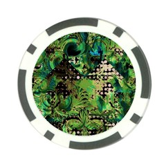 Peacocks And Pyramids Poker Chip Card Guard by MRNStudios