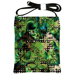 Peacocks And Pyramids Shoulder Sling Bag by MRNStudios