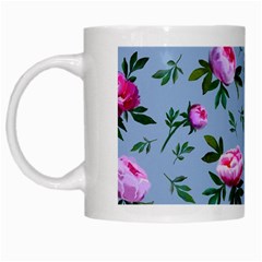 Delicate Peonies White Mugs by SychEva