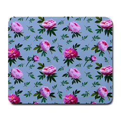 Delicate Peonies Large Mousepads by SychEva