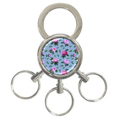 Delicate Peonies 3-ring Key Chain by SychEva