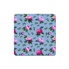 Delicate Peonies Square Magnet by SychEva