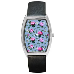 Delicate Peonies Barrel Style Metal Watch by SychEva