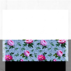 Delicate Peonies Rectangular Jigsaw Puzzl by SychEva