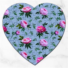 Delicate Peonies Jigsaw Puzzle (heart) by SychEva