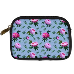 Delicate Peonies Digital Camera Leather Case by SychEva