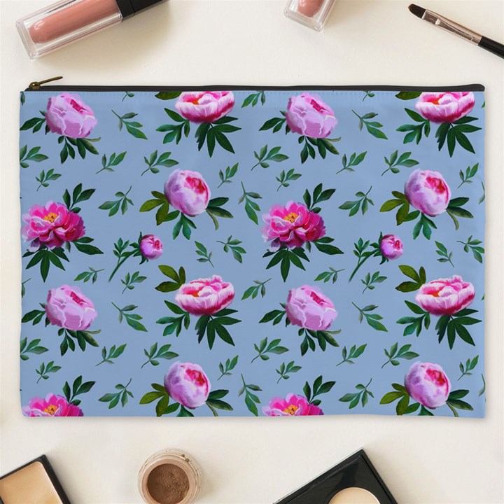 Delicate Peonies Cosmetic Bag (XXXL)