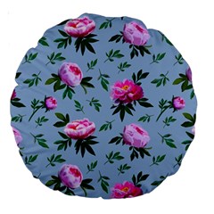 Delicate Peonies Large 18  Premium Round Cushions by SychEva