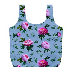 Delicate Peonies Full Print Recycle Bag (l) by SychEva