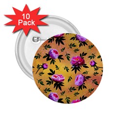 Delicate Peonies 2 25  Buttons (10 Pack)  by SychEva