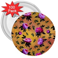 Delicate Peonies 3  Buttons (100 Pack)  by SychEva