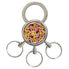 Delicate Peonies 3-ring Key Chain by SychEva