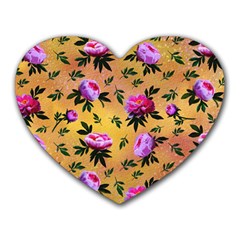 Delicate Peonies Heart Mousepads by SychEva